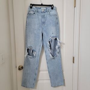 PacSun Size 29 '90's Boyfriend' Medium-Light Wash Denim Blue Jeans, Distressed